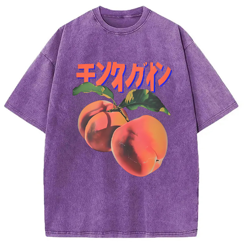 Modecanvas Retro Peach Japanese Washed T-Shirt