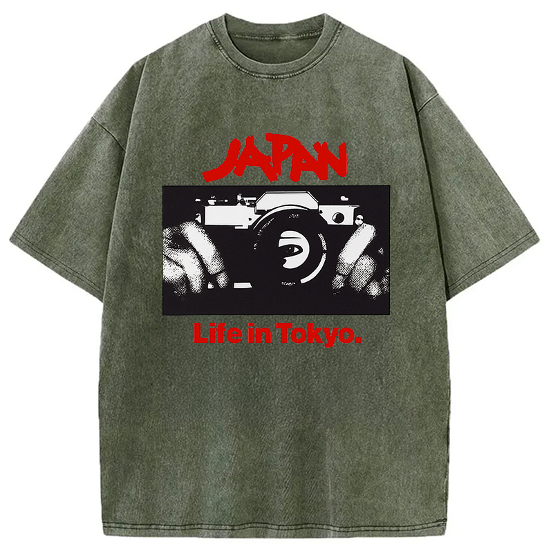 Modecanvas Japan Life in Tokyo Sylvian Synth Washed T-Shirt