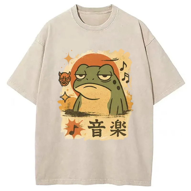 Modecanvas Unimpressed Frog Japanese Washed T-Shirt