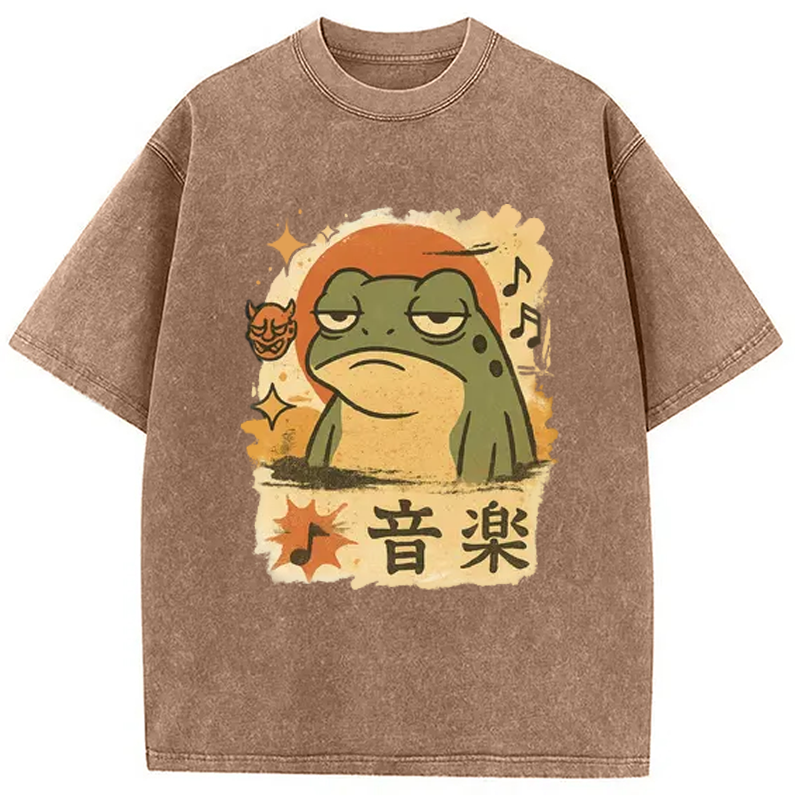 Modecanvas Unimpressed Frog Japanese Washed T-Shirt