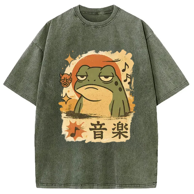 Modecanvas Unimpressed Frog Japanese Washed T-Shirt