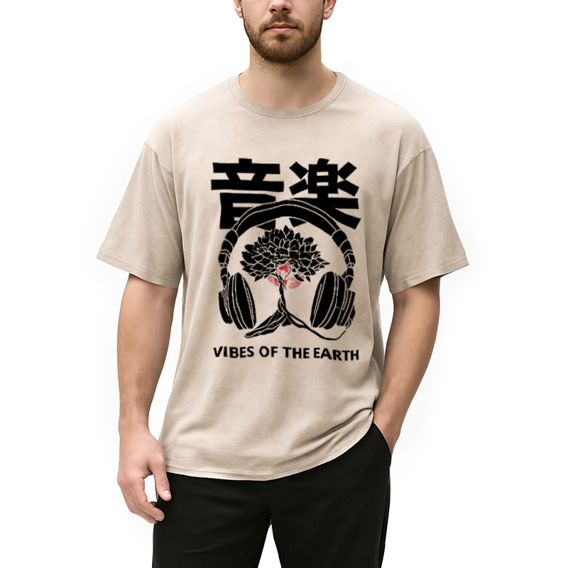 Modecanvas Music DJ Hip Hop Washed T-Shirt