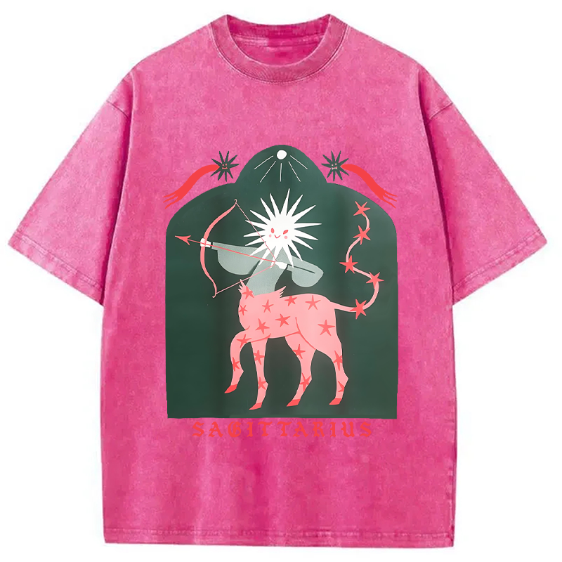Modecanvas Sagittarius Riso Washed T-Shirt