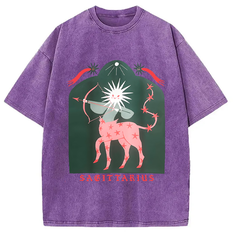 Modecanvas Sagittarius Riso Washed T-Shirt
