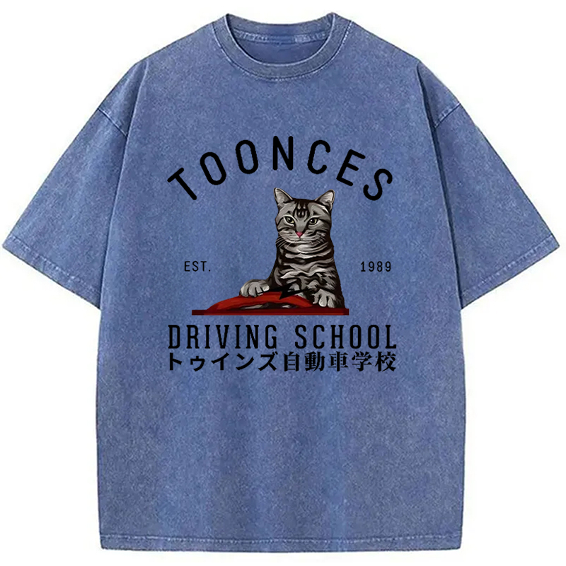 Modecanvas Toonces Driving School Washed T-Shirt