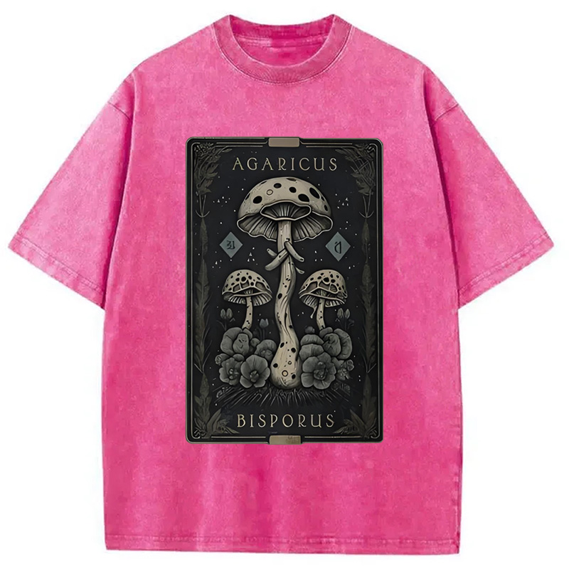 Modecanvas Mushroom Forest Vintage Tarot Washed T-Shirt