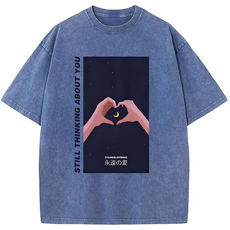Modecanvas Still Thinking About You Washed T-Shirt