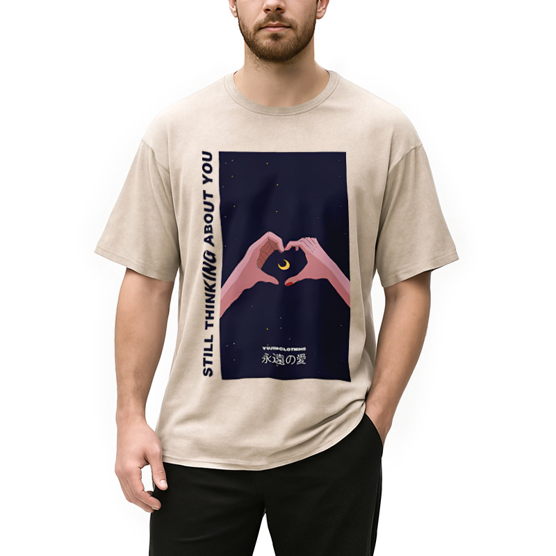 Modecanvas Still Thinking About You Washed T-Shirt