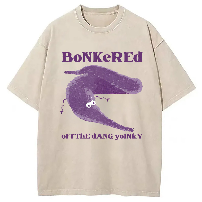 Modecanvas Bonkered of The Dang Yoinky Washed T-Shirt-modecanvas