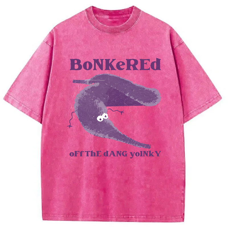 Modecanvas Bonkered of The Dang Yoinky Washed T-Shirt-modecanvas
