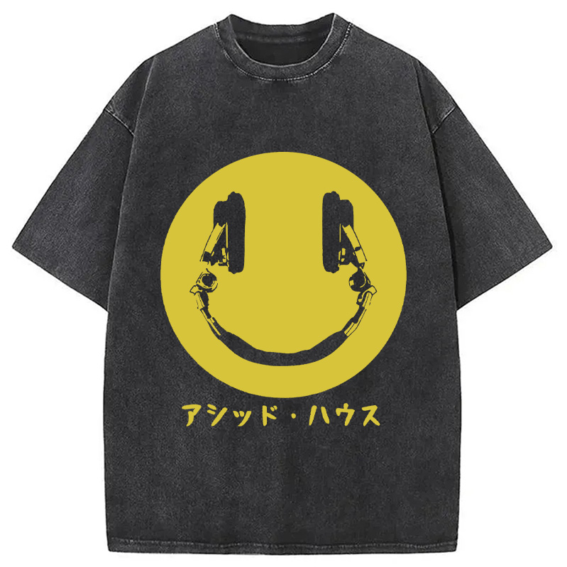 Modecanvas House Music Japan Washed T-Shirt