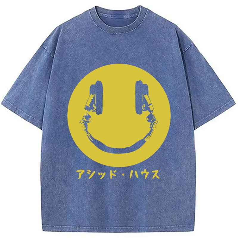 Modecanvas House Music Japan Washed T-Shirt