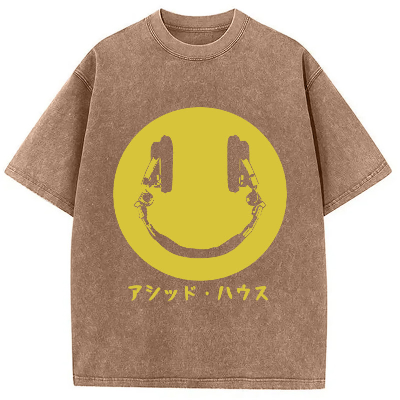 Modecanvas House Music Japan Washed T-Shirt