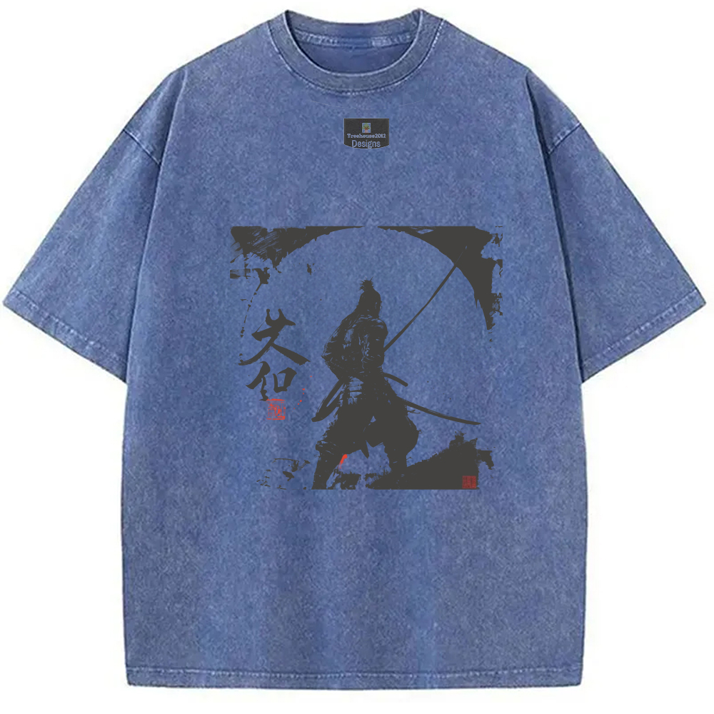 Modecanvas Japanese Samurai Washed T-Shirt