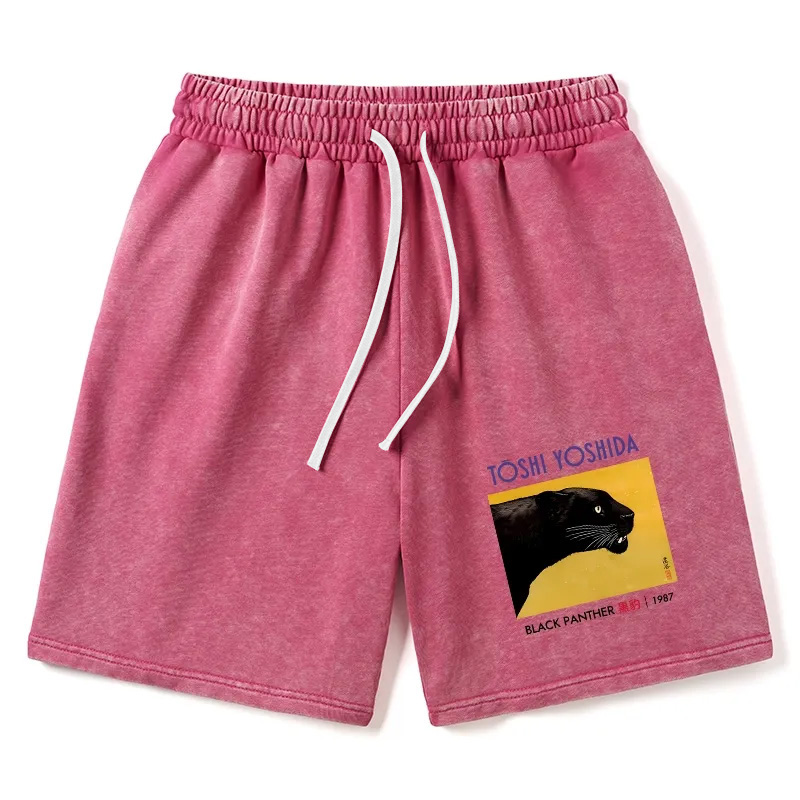 Modecanvas Black Panther Washed Shorts