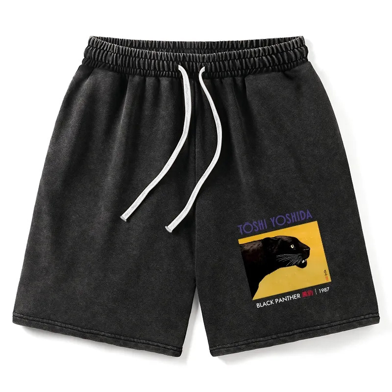 Modecanvas Black Panther Washed Shorts