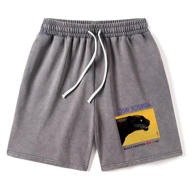 Modecanvas Black Panther Washed Shorts