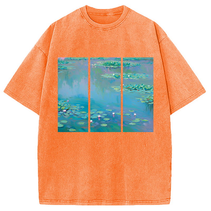 Modecanvas Claude Monet Water Washed T-Shirt