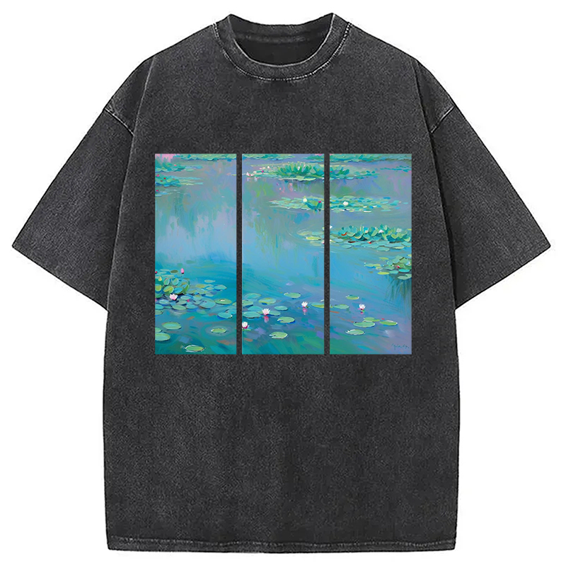 Modecanvas Claude Monet Water Washed T-Shirt