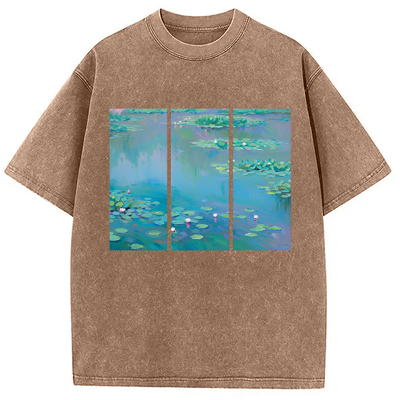 Modecanvas Claude Monet Water Washed T-Shirt