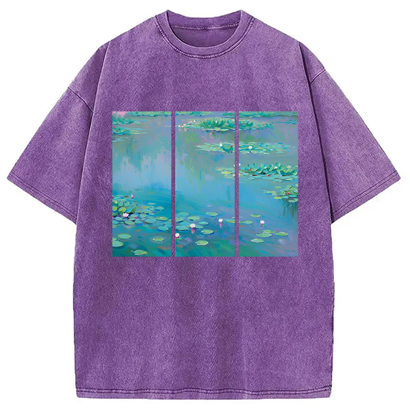 Modecanvas Claude Monet Water Washed T-Shirt