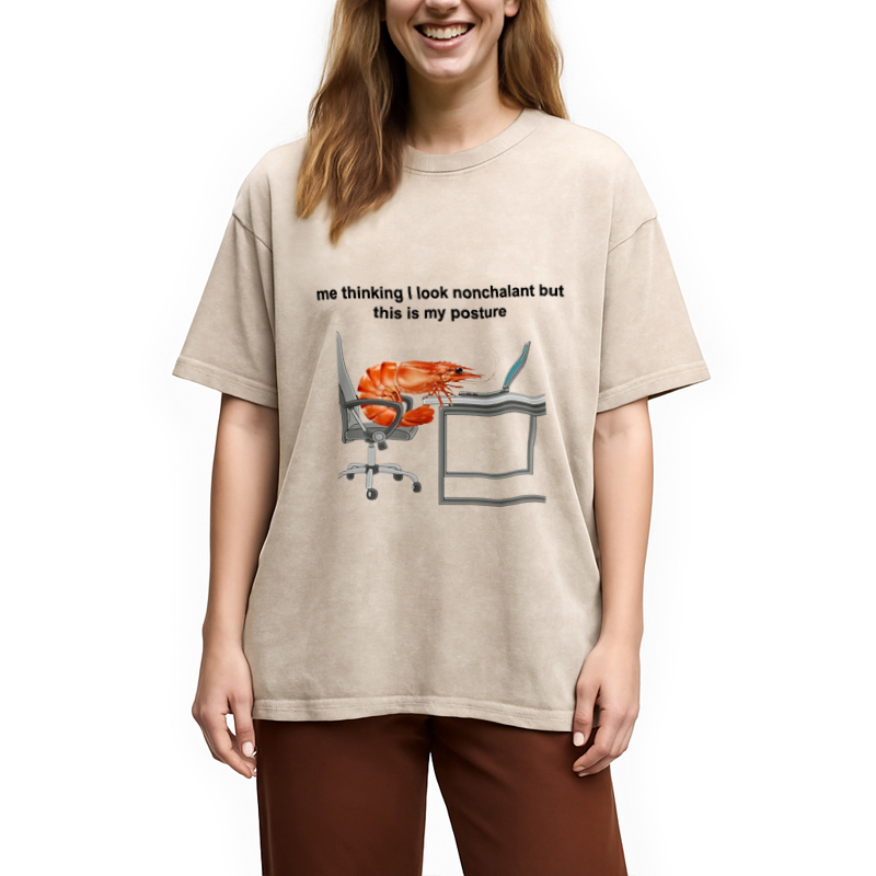 Modecanvas This Is My Posture Washed T-Shirt