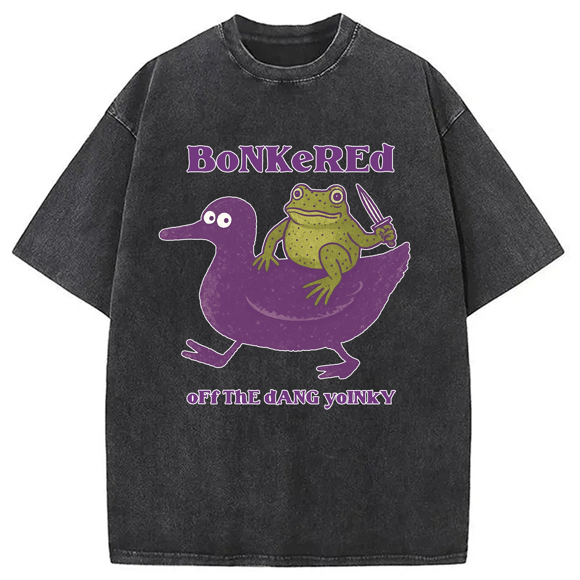 Modecanvas Bonkered of The Dang Yoinky Goose Washed T-Shirt