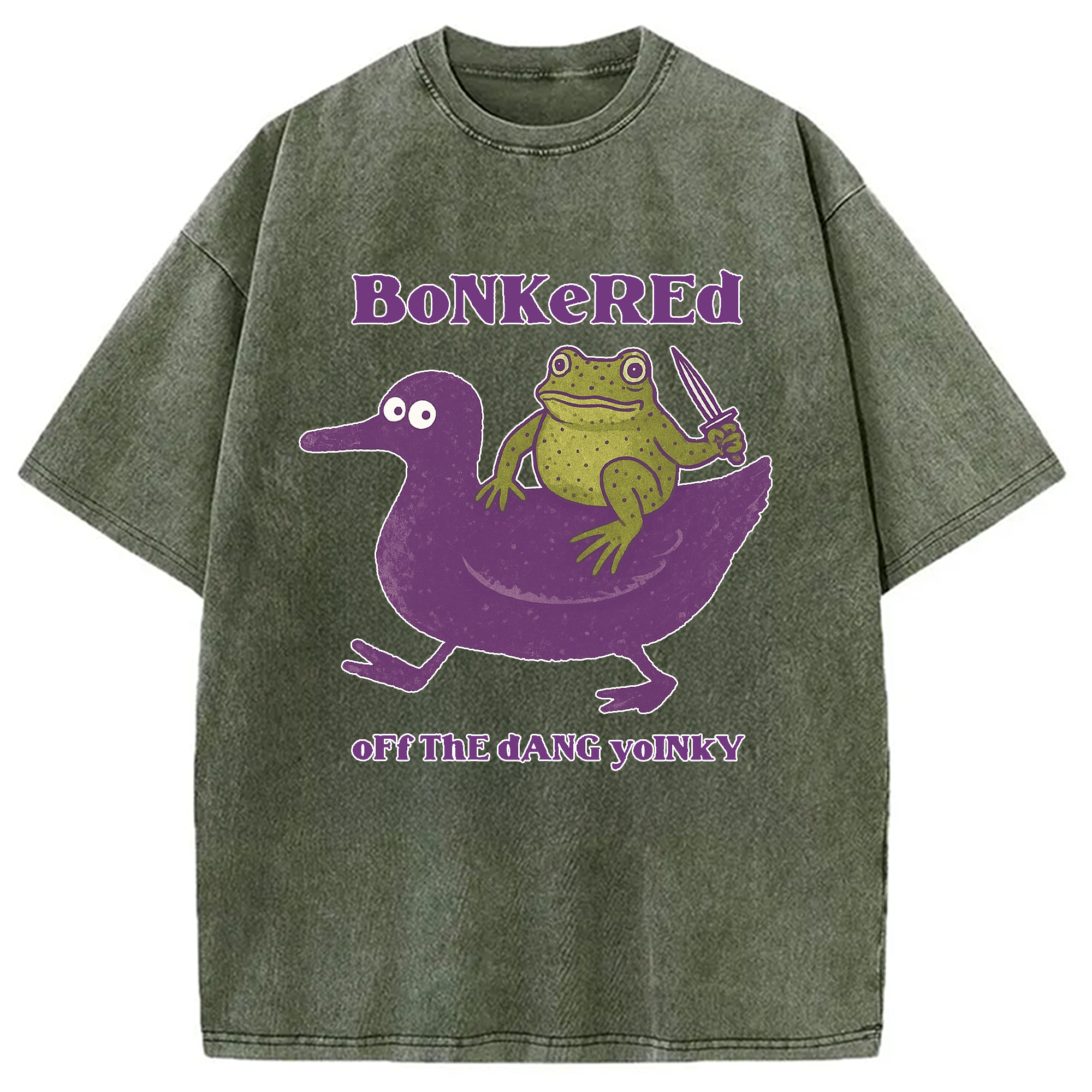 Modecanvas Bonkered of The Dang Yoinky Goose Washed T-Shirt