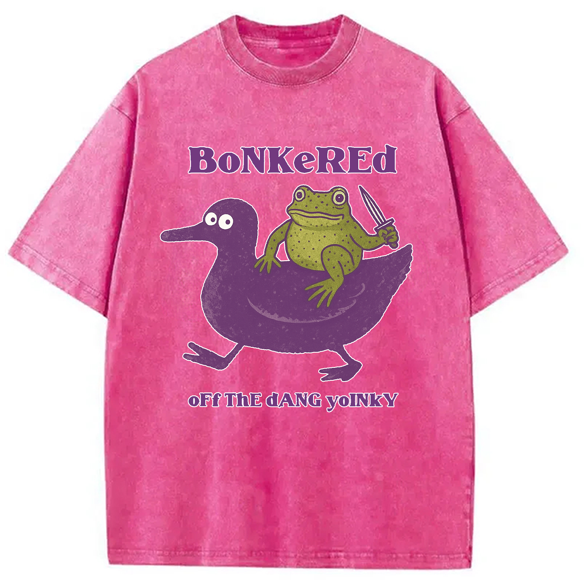 Modecanvas Bonkered of The Dang Yoinky Goose Washed T-Shirt
