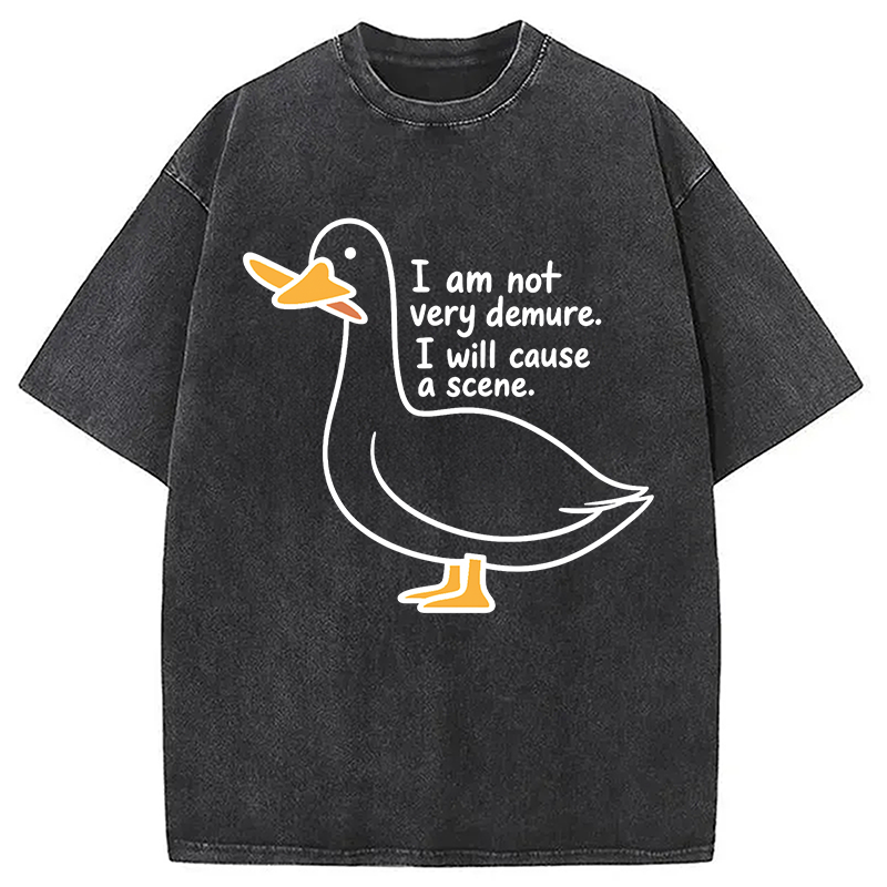 Modecanvas Very Demure Goose Washed T-Shirt