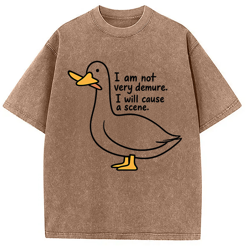 Modecanvas Very Demure Goose Washed T-Shirt
