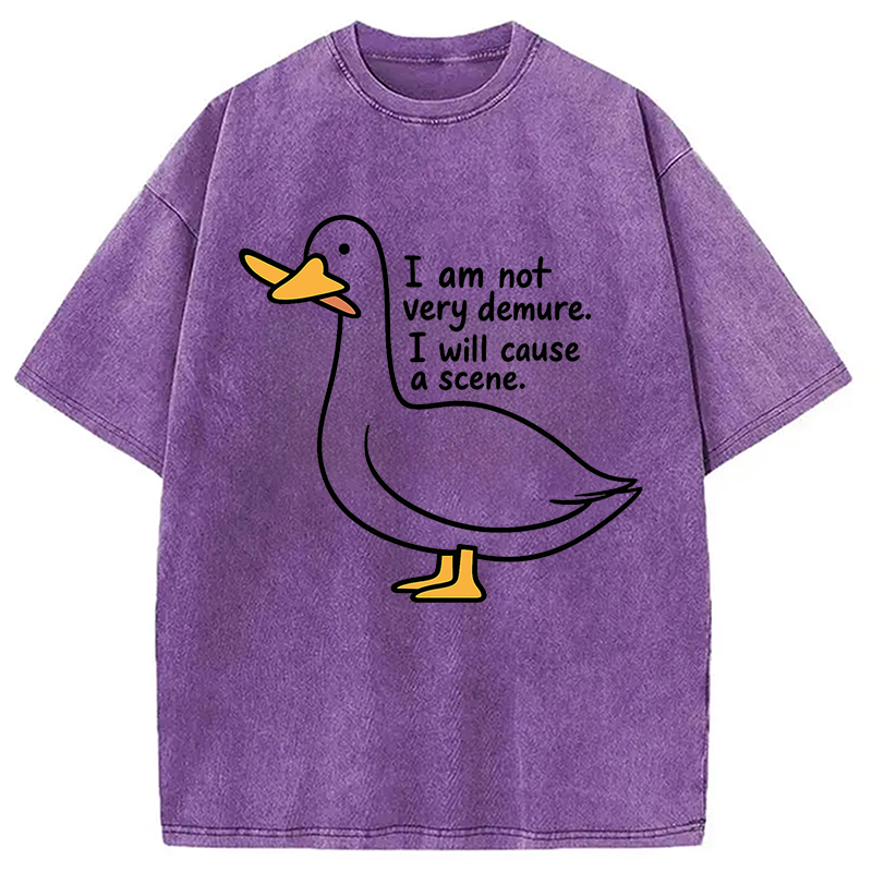 Modecanvas Very Demure Goose Washed T-Shirt
