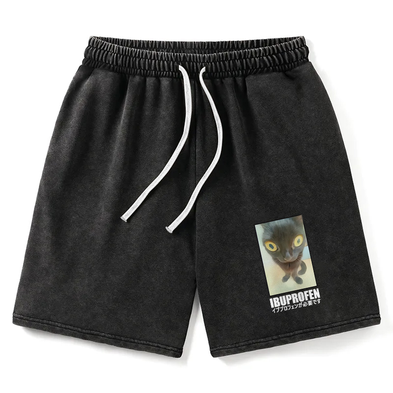 Modecanvas Need Ibuprofen Vintage Washed Short