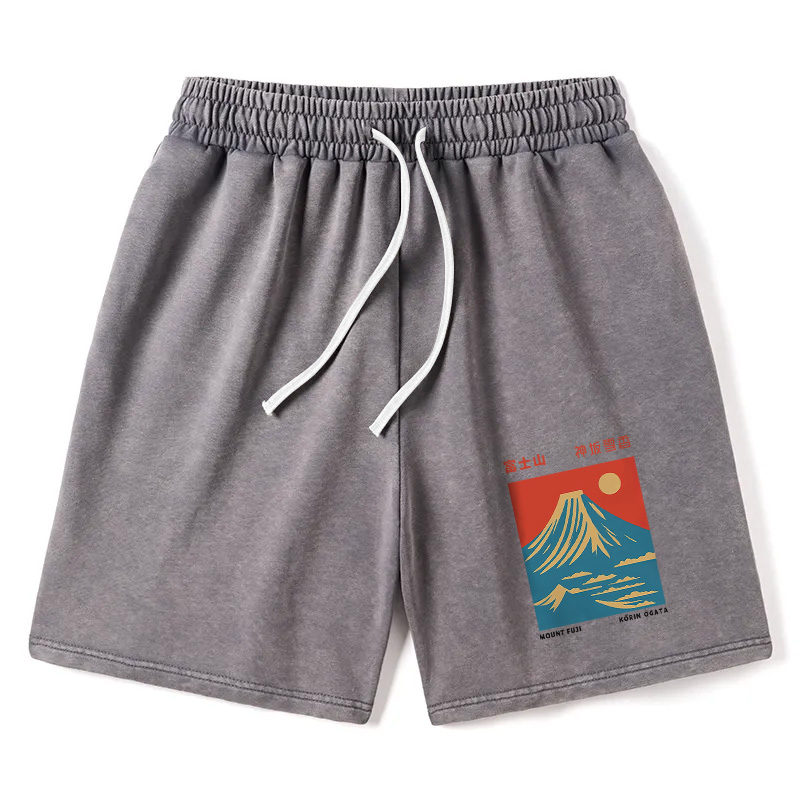 Modecanvas Mount Fuji Vintage Washed Short