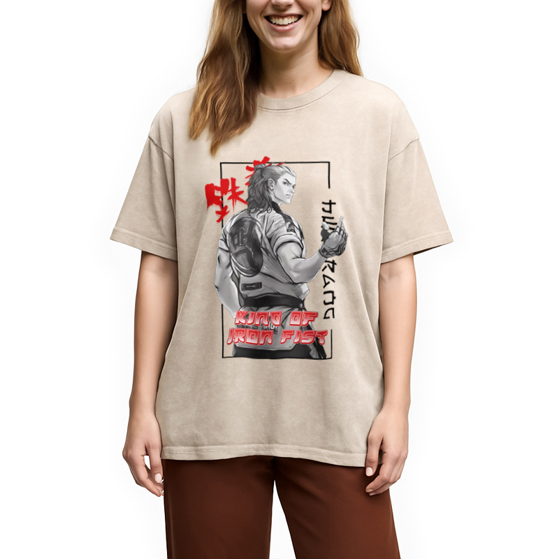 Modecanvas TEKKEN Hwoarang Anime Washed T-Shirt