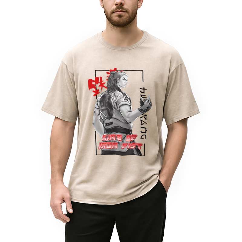 Modecanvas TEKKEN Hwoarang Anime Washed T-Shirt