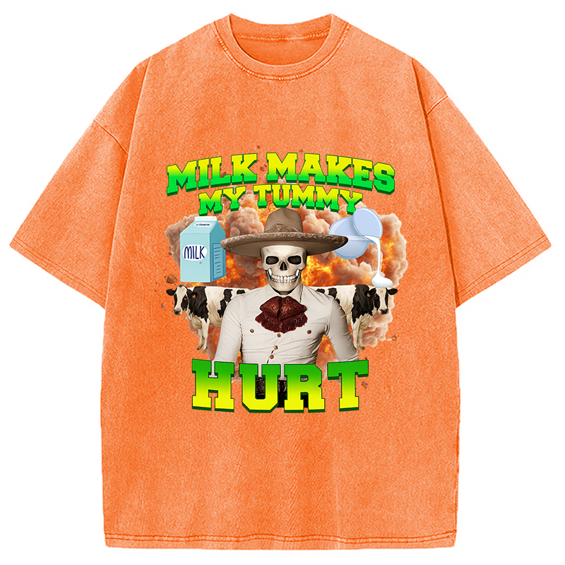 Modecanvas Lactose Intolerance Meme Washed T-Shirt