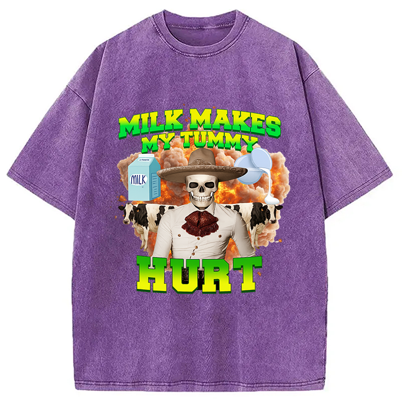 Modecanvas Lactose Intolerance Meme Washed T-Shirt
