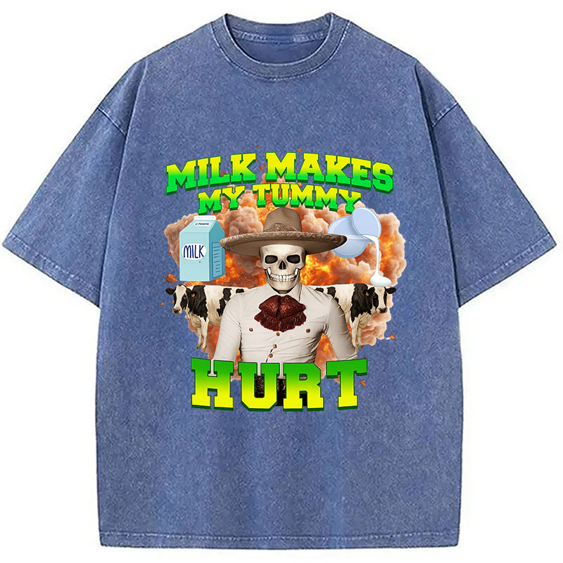 Modecanvas Lactose Intolerance Meme Washed T-Shirt