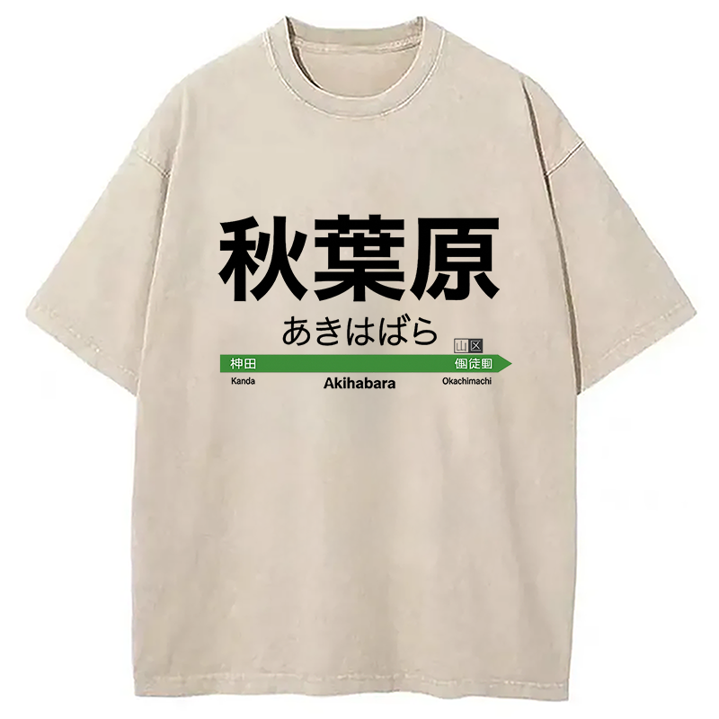 Modecanvas Akihabara Station Washed T-Shirt