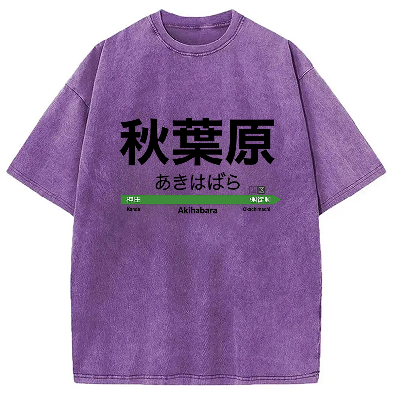 Modecanvas Akihabara Station Washed T-Shirt
