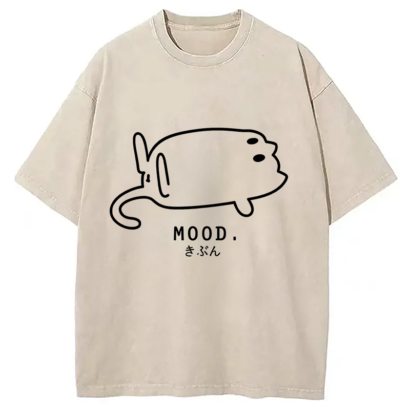 Modecanvas Bad Mood Washed T-Shirt
