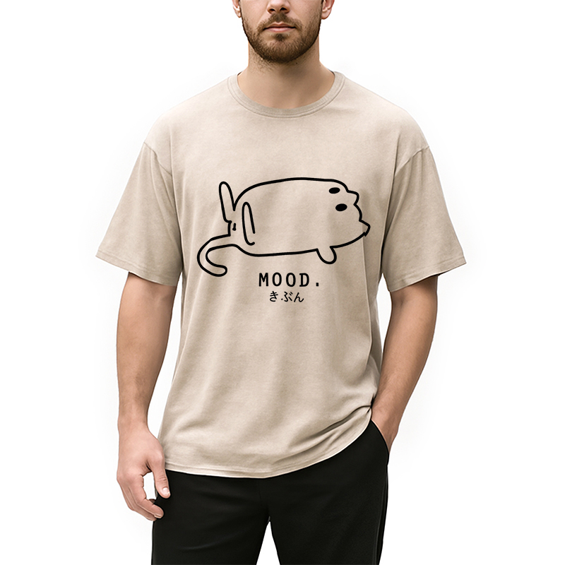 Modecanvas Bad Mood Washed T-Shirt