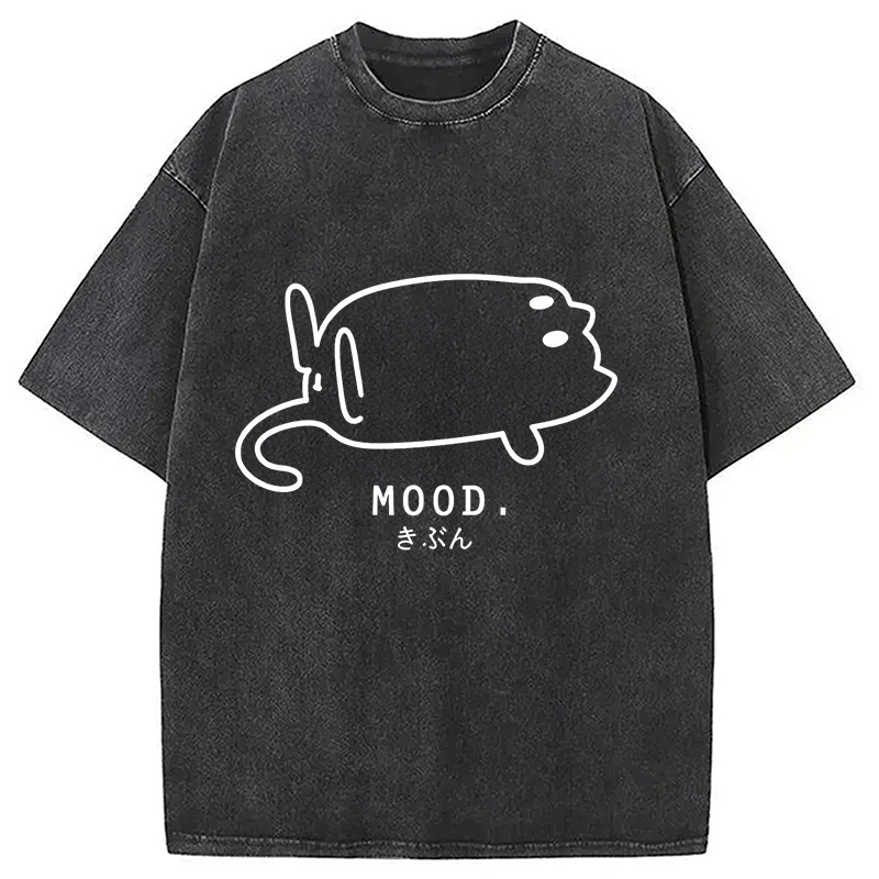 Modecanvas Bad Mood Washed T-Shirt