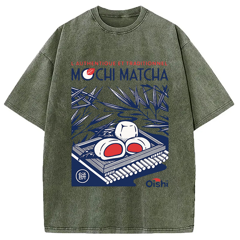 Modecanvas Mochi Matcha Oishi Market Washed T-Shirt