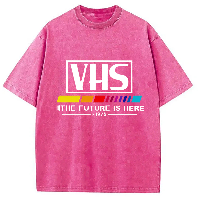 Modecanvas VHS 1976 Vintage Washed T-Shirt-modecanvas