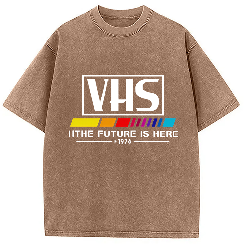 Modecanvas VHS 1976 Vintage Washed T-Shirt-modecanvas