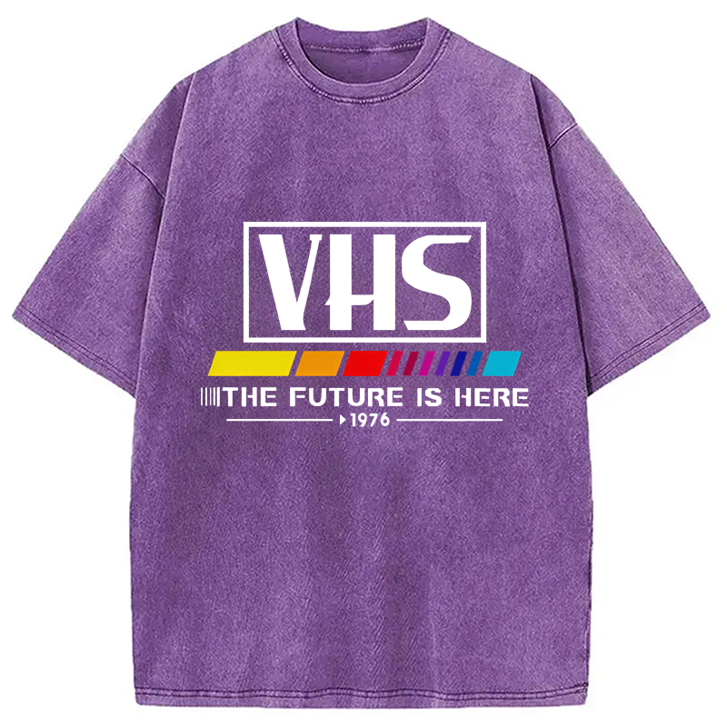 Modecanvas VHS 1976 Vintage Washed T-Shirt-modecanvas