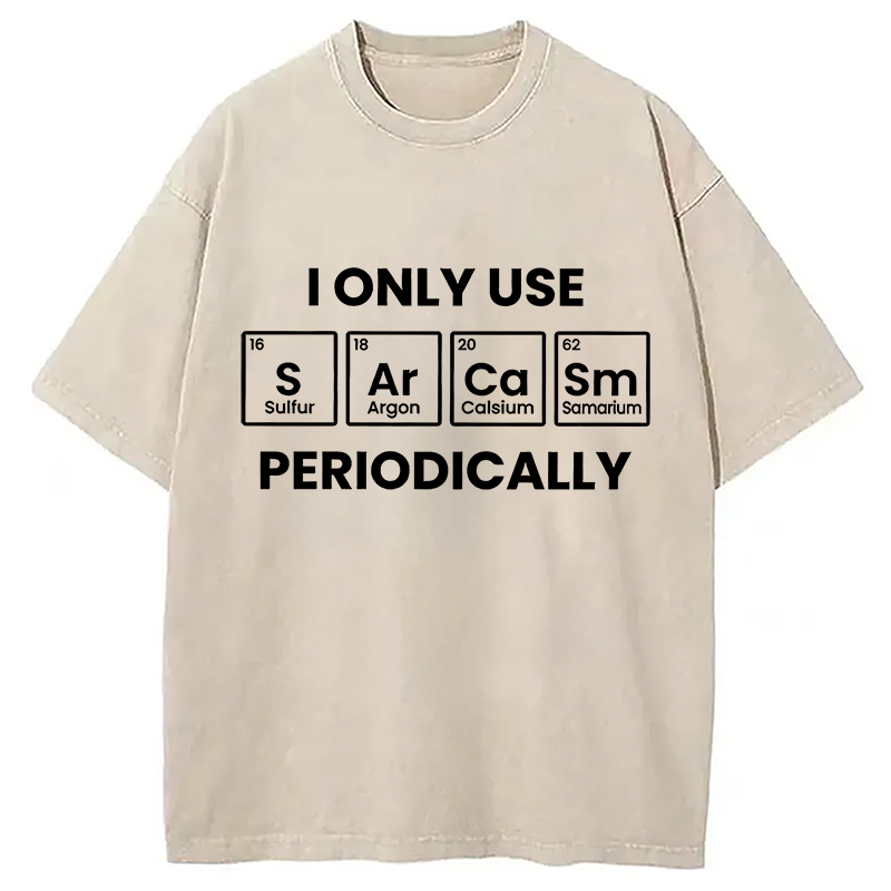 Modecanvas Interesting Chemical Elements Washed T-Shirt