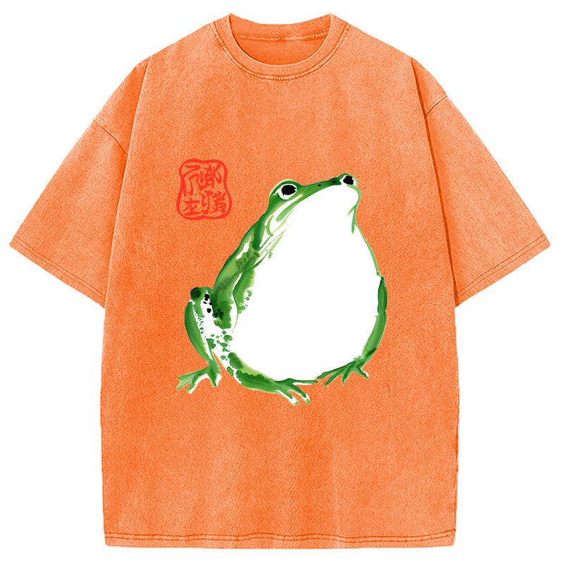 Modecanvas Japanese Frog Matsumoto Hoji Washed T-Shirt